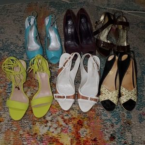 6 for 1! 6 pairs of heels size 8